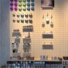 OB marine board customized perforated board storage cabinet integrated store L shop display rack storage rack storage cabinet