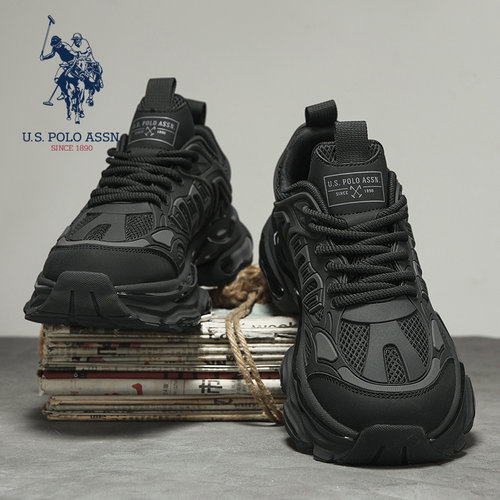 U.S.POLO.ASSN.男鞋2026夏季透气网面超火爆款老爹鞋休闲运动鞋男 - 图0