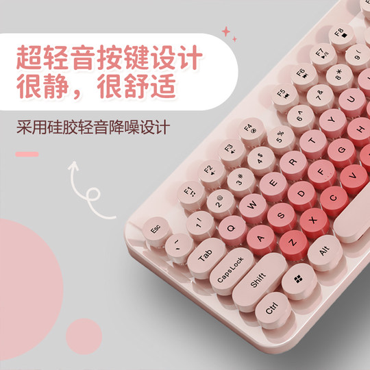 Silent mechanical feel for typing by good-looking punk girls