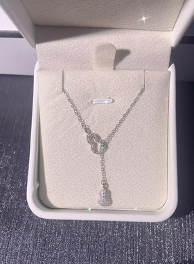 纯银葫芦项链女轻奢小众设计感
