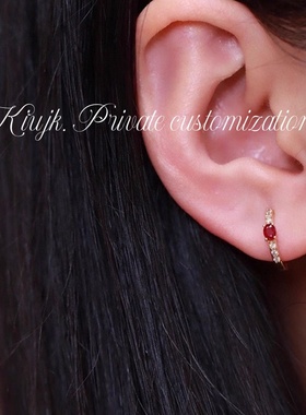 s925纯银ins风耳圈耳扣