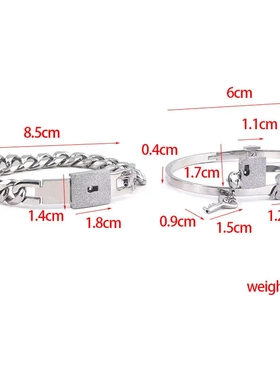 情侣同心锁男女钛钢桃心互锁手镯对女锁男七夕韩版情人节520礼物