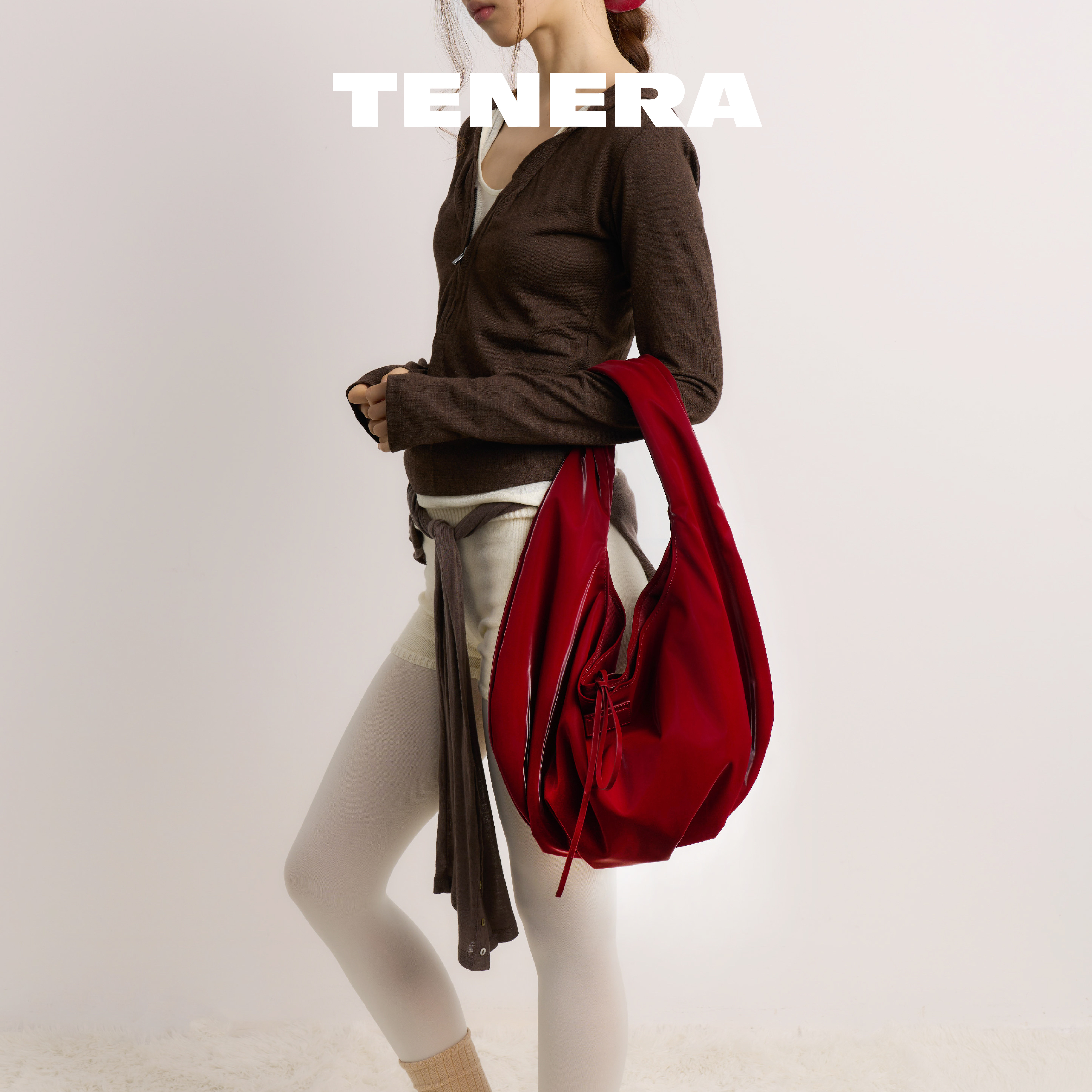 TENERA丝绒系列小号芭蕾hobo单肩包包女款2025新款手提腋下包通勤