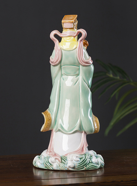 嘉顺石湾陶瓷妈祖神像家用供奉家居摆件平安海神W娘娘湄洲妈祖