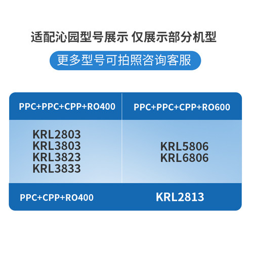 必利尔适配沁园净水器KRL2803/3803/3823/3833/5806/6806通用滤芯 - 图1