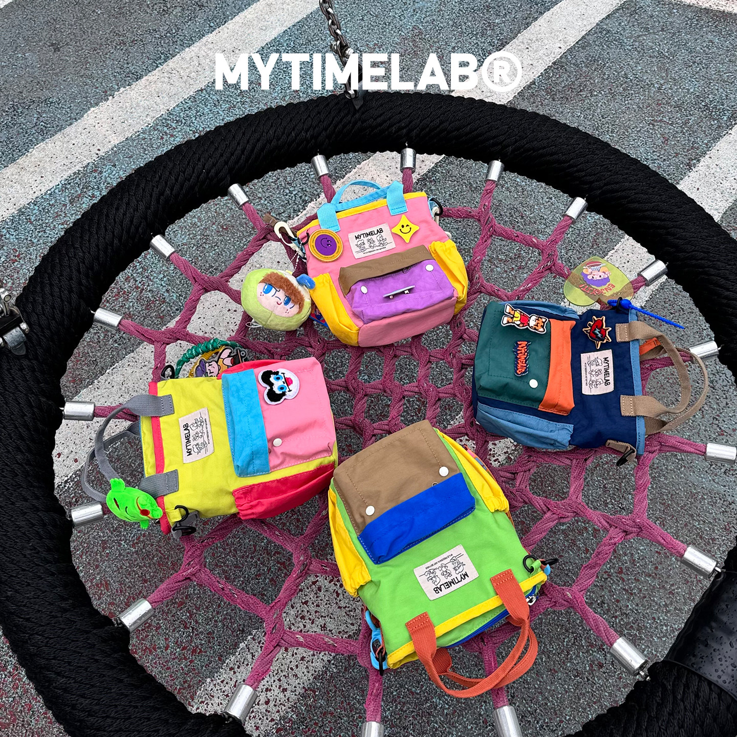 MYTIMELAB摩太潮玩炫彩小斜挎包 儿童单肩包女孩可爱手提包手拎包