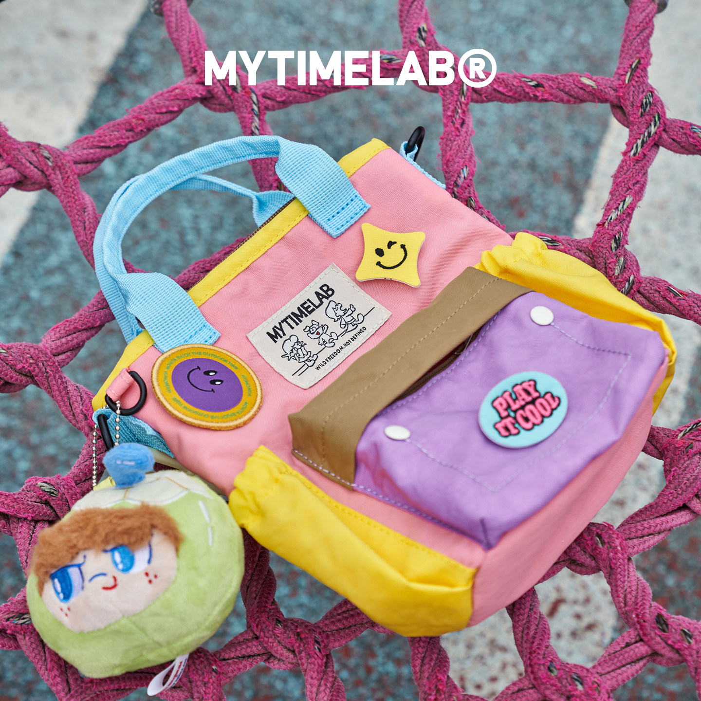 MYTIMELAB摩太潮玩炫彩小斜挎包 儿童单肩包女孩可爱手提包手拎包