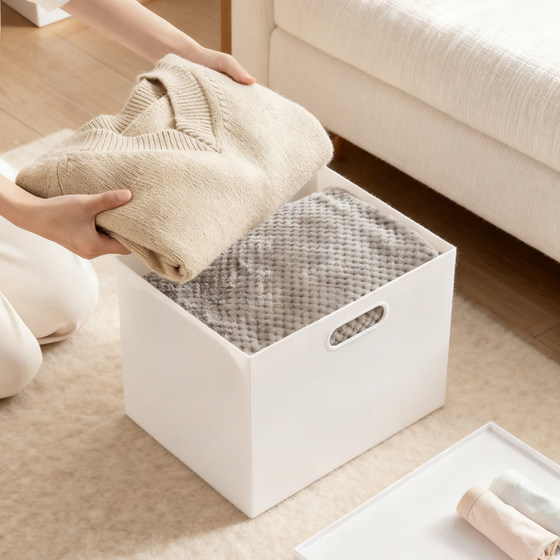 Japanese style storage box with lid dustproof stacked storage box