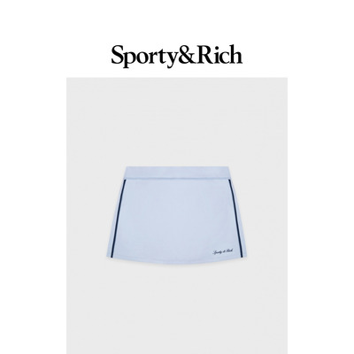 [甄选八折]Sporty&Rich 女士修身休闲撞色A字短裙半身裙带底裤