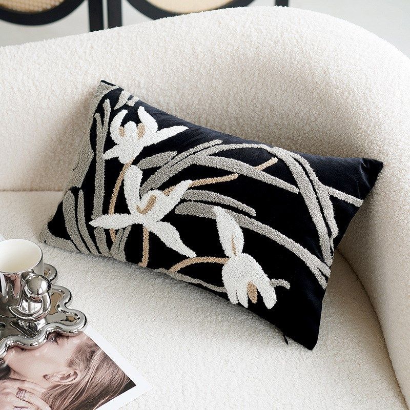 抱枕新中式客厅沙发丝绒靠垫法式复古中古刺绣高级感轻奢床上靠枕,淘宝优惠券,粉丝福利购,淘宝优惠卷