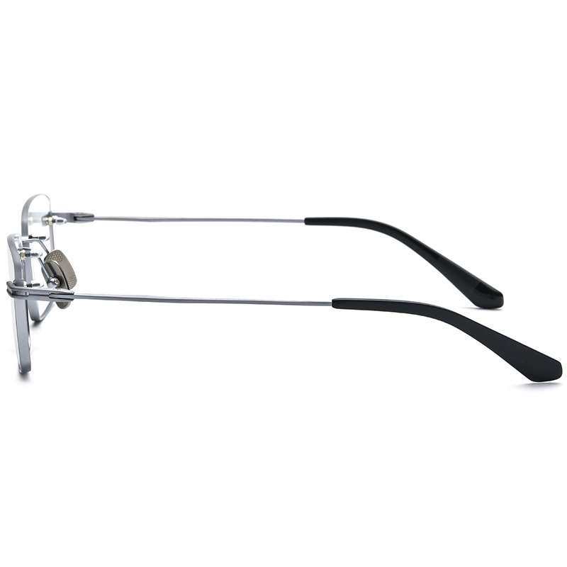 无螺丝半框方形商务眼镜架男超轻纯钛金属光学近视眼镜框男士深圳,淘宝优惠券,粉丝福利购,淘宝优惠卷