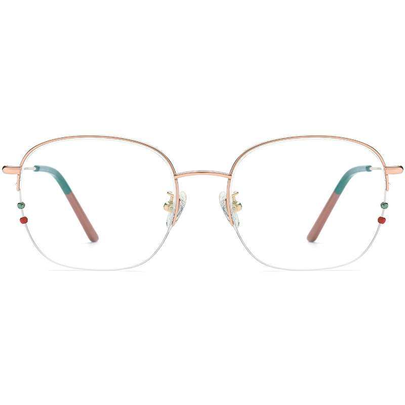 无螺丝半框方形商务眼镜架男超轻纯钛金属光学近视眼镜框男士深圳,淘宝优惠券,粉丝福利购,淘宝优惠卷