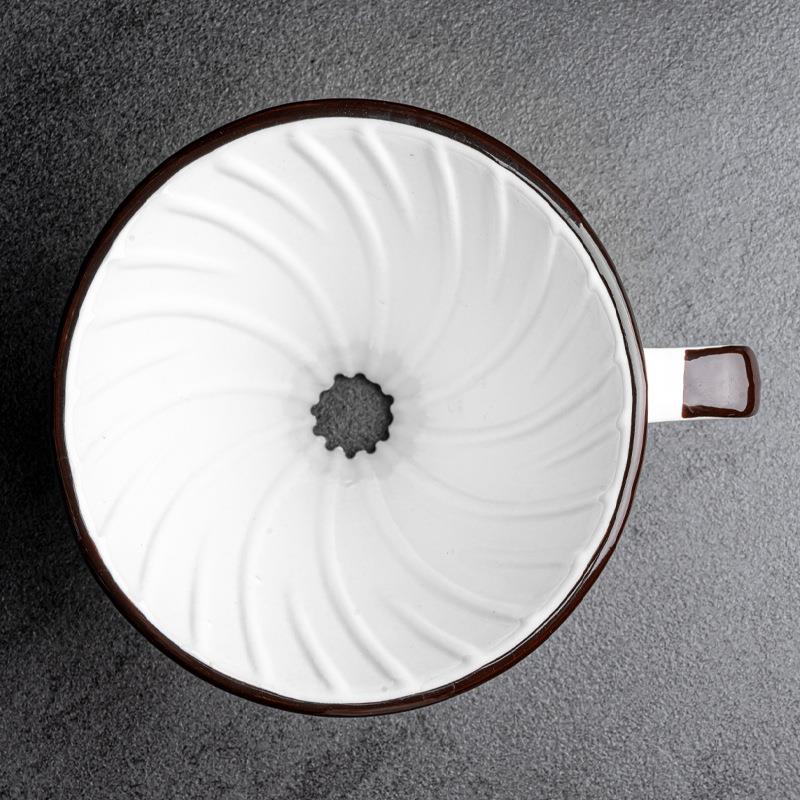 烨微咖 青花瓷彩绘陶瓷咖啡过滤杯 创意滤纸滴滤式家用V60手冲杯 - 图2