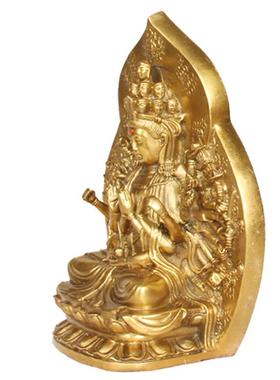 杨铜记 千手大小号 摆件工艺品铜器 铜坐千手观音