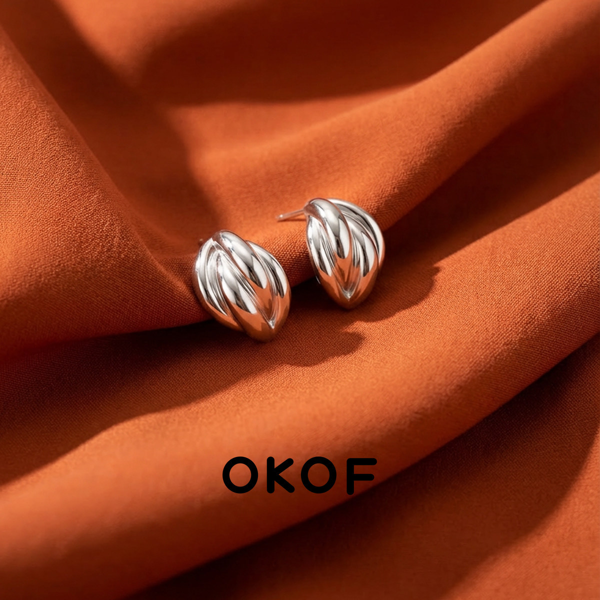 OKOF野蛮生长小藤蔓S925纯银耳钉高级感银耳饰通勤精致小众饰品,淘宝优惠券,粉丝福利购,淘宝优惠卷