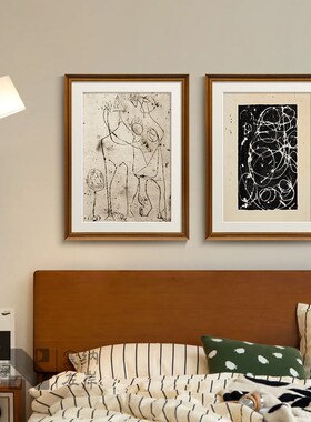 《逸线织梦》高h级感法式中古风客厅装饰画抽象复古玄关过道挂画