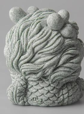 青砂石暴富麒麟中式茶宠桌面摆件装饰送礼鱼缸假山造景茶宠摆件