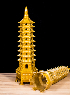 纯铜文昌塔摆件13十三层学生书桌办公室书房装饰品九层文昌塔礼品