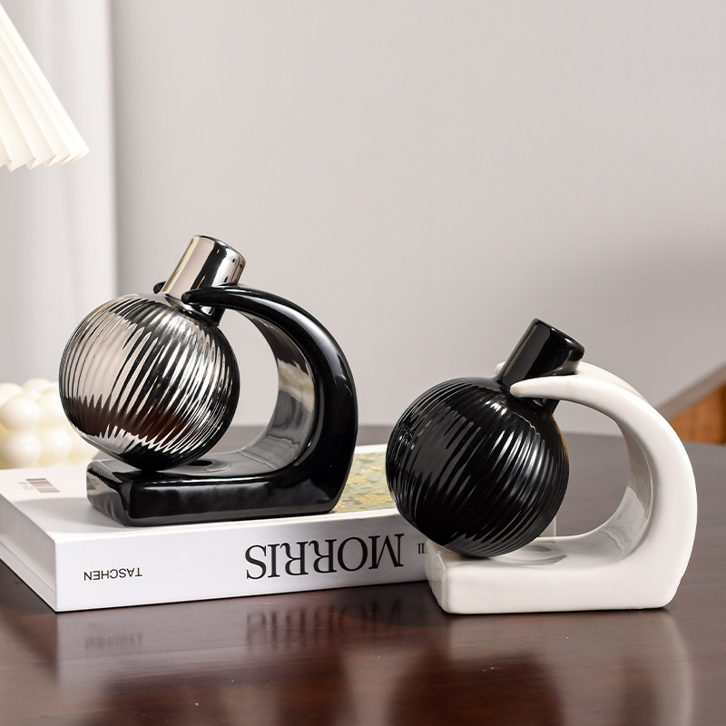 现代陶瓷小花瓶摆件客厅插花水培植物鲜花绿萝情绪稳定桌面装饰品,淘宝优惠券,粉丝福利购,淘宝优惠卷