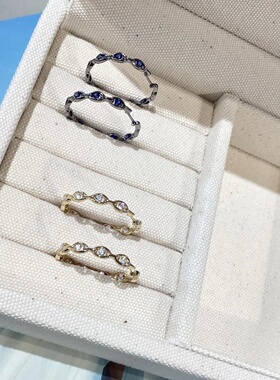 新款密镶链环耳环金黄色深灰色耳环链环金色手链深灰色链环项链
