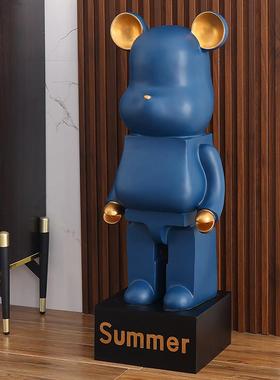 创意网红暴力熊存钱罐简约客厅电视柜玄关落地轻奢卡通公仔大摆件
