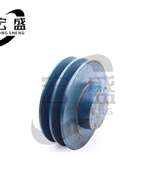三角皮带轮 B型双槽 B2型 外径约82mm 3.25寸 可加工内孔
