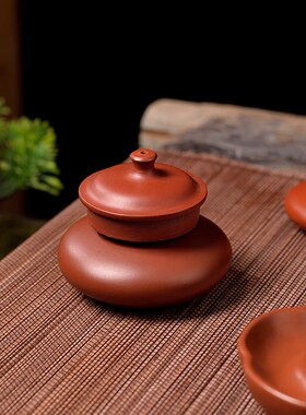 紫砂盖置茶托盖碗盖子手工紫砂壶盖专用托架家用茶具配件茶宠摆件