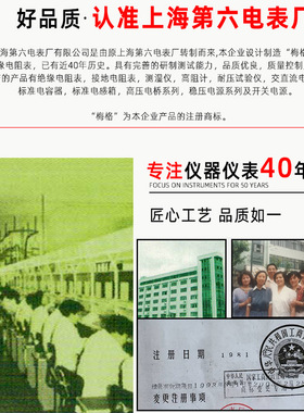 上海第六电表厂ZC-7绝缘电阻测试仪1000V1000M兆欧表手摇表梅格牌