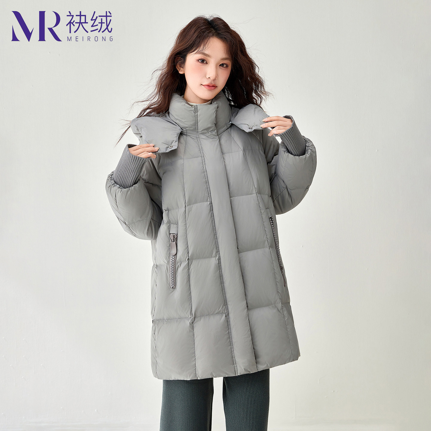 袂绒中长款羽绒服女2025新款连帽时尚百搭宽松冬季加厚保暖外套潮,淘宝优惠券,粉丝福利购,淘宝优惠卷