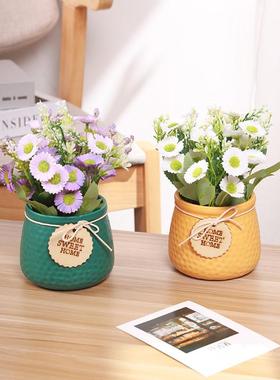 北欧风室内仿真花干花盆栽客厅家居餐桌摆件办公室假绿植假花装饰