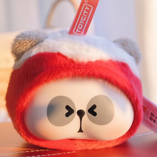 中华耙小厨熊猫公仔正版搪胶公仔宝藏公仔可爱烧麦小粑盲盒挂件 - 图3