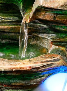 假山循环水客厅乔迁新居办公室装饰造景风水轮流水摆件礼物喷泉