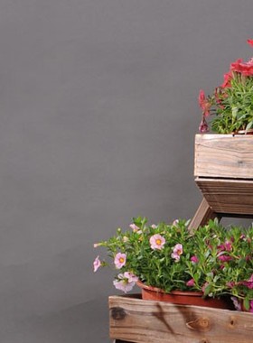 创意户外庭院景观装饰阳台花盆落地覆古木质花架摆件花园布置摆设