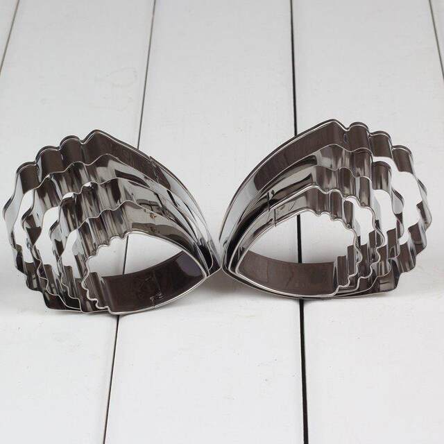 Peony flower cutting mold set fondant cake decoration peony petal shape stainless steel stamping baking cookie mold