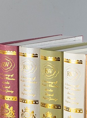 欧式覆古烫金假书彷真书装饰书本摆件客厅道具模型书套创意装饰品