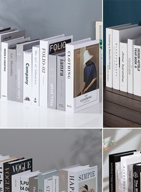 简约现代英文假书彷真书装饰品道具摆设模型高级感客厅书本摆件