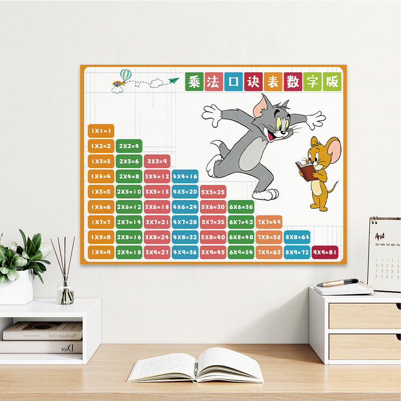 二年级99数学小学生乘法口诀表背诵神器墙贴大九九乘除法教具挂图,淘宝优惠券,粉丝福利购,淘宝优惠卷