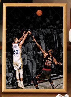 库里NBA篮球明星周边木质相框