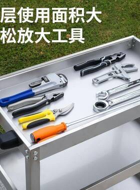 德式工具车不锈钢小推车多功能汽修手推箱维修移动柜架子三层车间