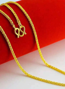 金店同款沙金仿真金肖邦链项链男女同款新款轻奢小众链高级感项链