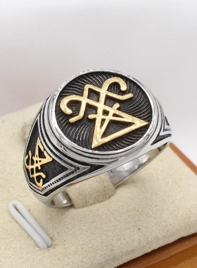 r1712 饰品 欧美个性复古维京男士钛钢戒指
