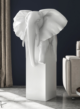 大象客厅摆件大型落地电视柜旁边大号家居装饰品雕塑乔迁新居礼品