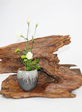 实木根雕小山 桌面摆件 花器底座 假山背景 酒店茶楼 居家装饰