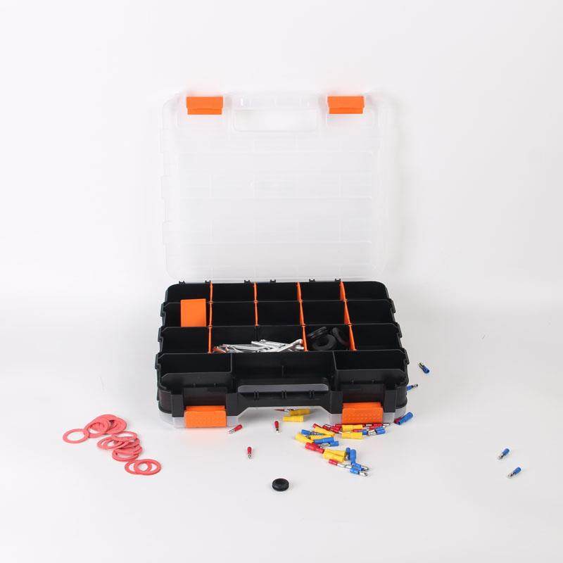 加厚耐用双面开手提式零件盒塑料螺丝配件分类工具箱积木整理置物,淘宝优惠券,粉丝福利购,淘宝优惠卷