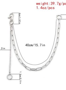欧美饰品 嘻哈设计款项饰 时尚朋克圆珠链条圈圈项链女