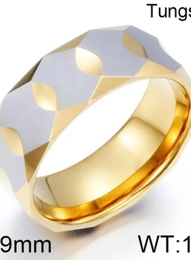 速卖通热卖色简约男女仿真钻情侣时尚钨钢戒指工厂直销