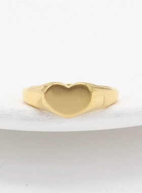 r1155 饰品 时尚简约韩版心形女士钛钢戒指