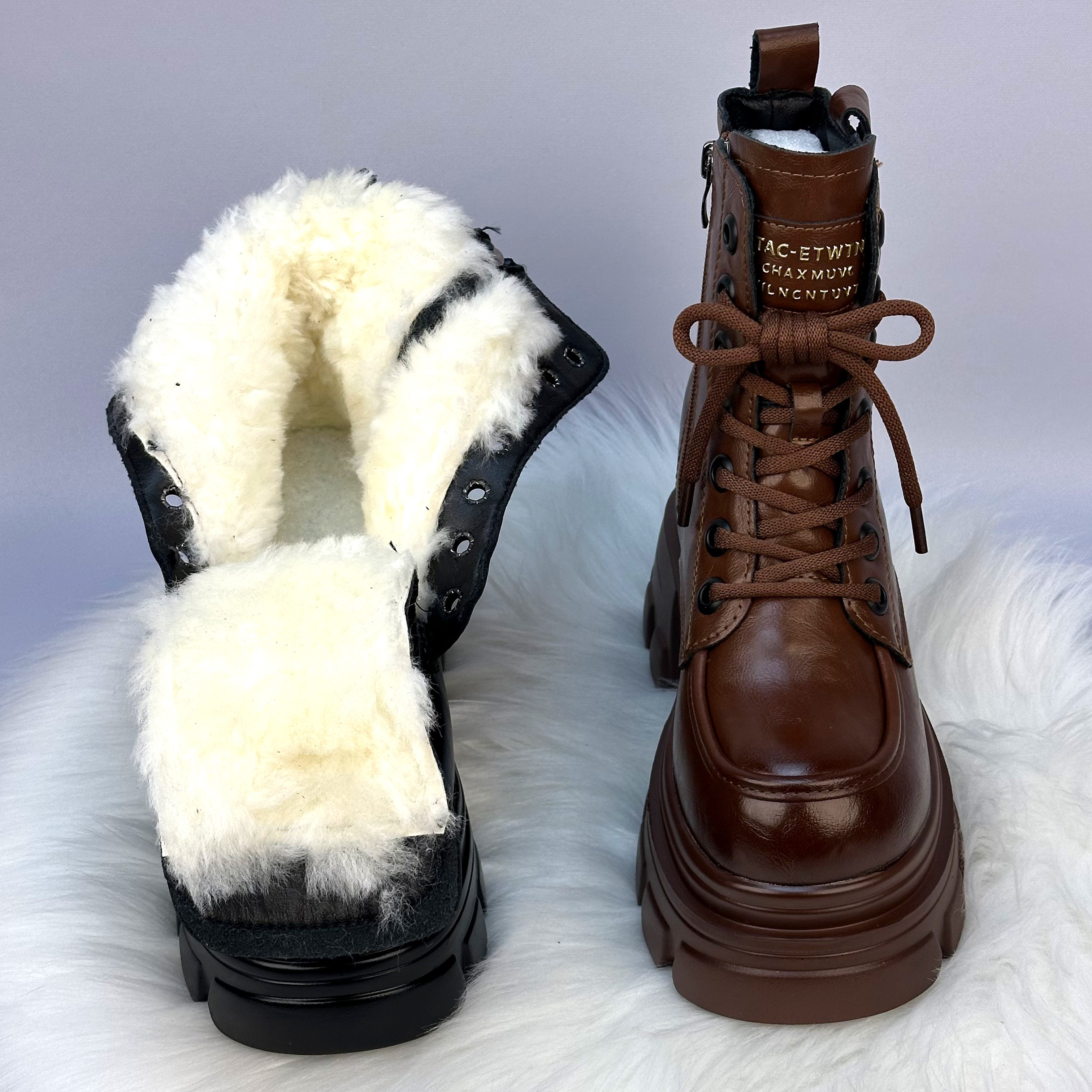 10cm羊毛马丁靴女款增高加绒厚底皮毛一体雪地靴女冬防寒短筒真皮,淘宝优惠券,粉丝福利购,淘宝优惠卷