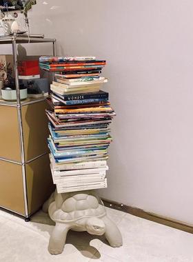 中古乌龟创意书架/现代时尚客厅设计师艺术感杂志架 儿童小书柜