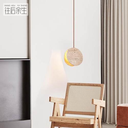 2024新款创意床头吊灯中古餐厅橱窗氛围设计师吧台侘寂奶油风 - 图1